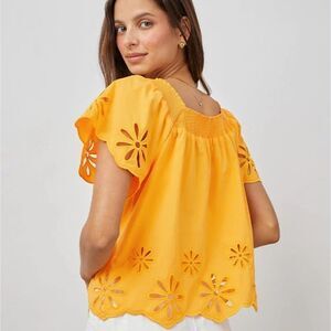 Rails Sonora ☀️Marigold eyelet Blouse Size XL